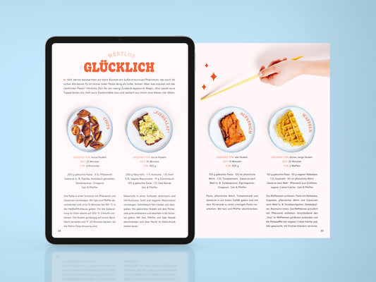 Innenseite des E-Books ‚Pasta Guide‘ zum Thema Restlos glücklich