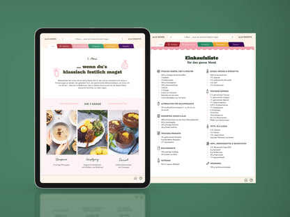 Bundle: 24 vegane Weihnachtsmenüs (Digitales Kochbuch) + Weihnachtspost