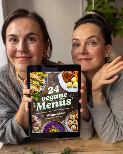 Bundle: 24 vegane Weihnachtsmenüs (Digitales Kochbuch) + Weihnachtspost