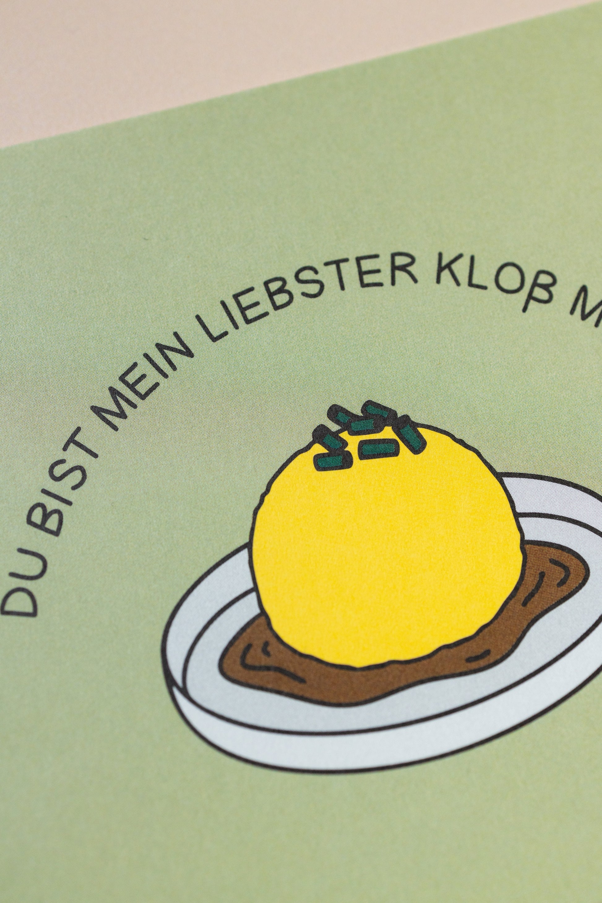 Detailansicht der ‚Du bist mein liebster Kloß mit Soß‘ Postkarte